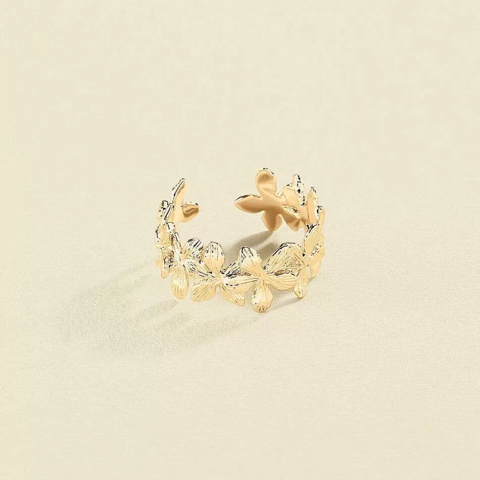 AGATHA Ajustable Ring Bloom-Golden