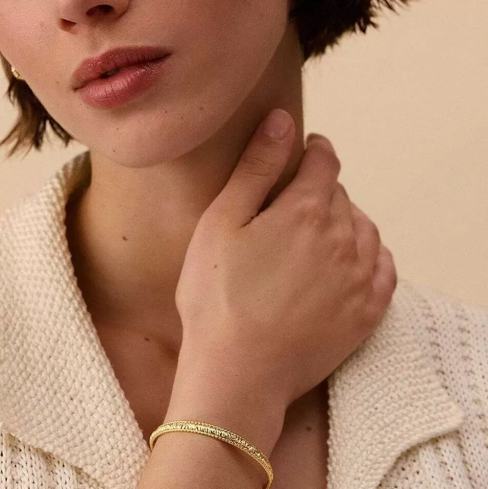 AGATHA Bangle Bra1Tresse-Golden