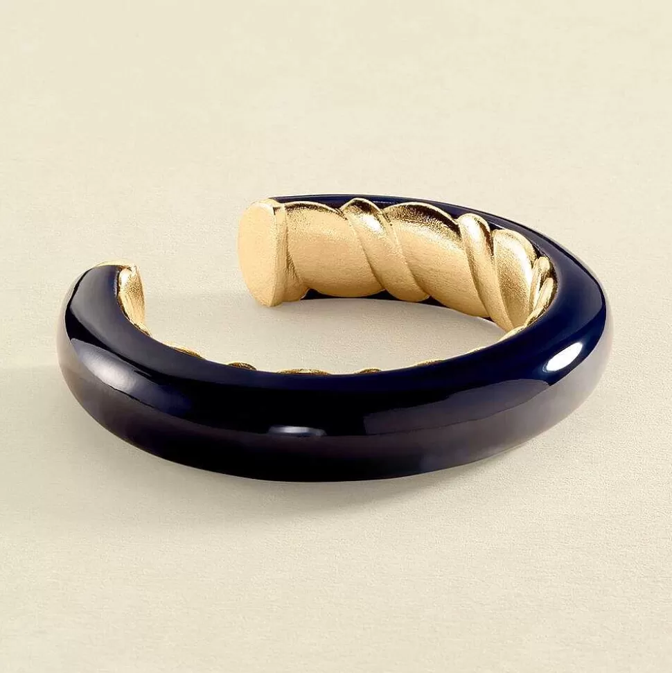 AGATHA Bangle Torsades-Blue/Gold