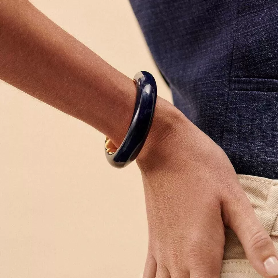 AGATHA Bangle Torsades-Blue/Gold
