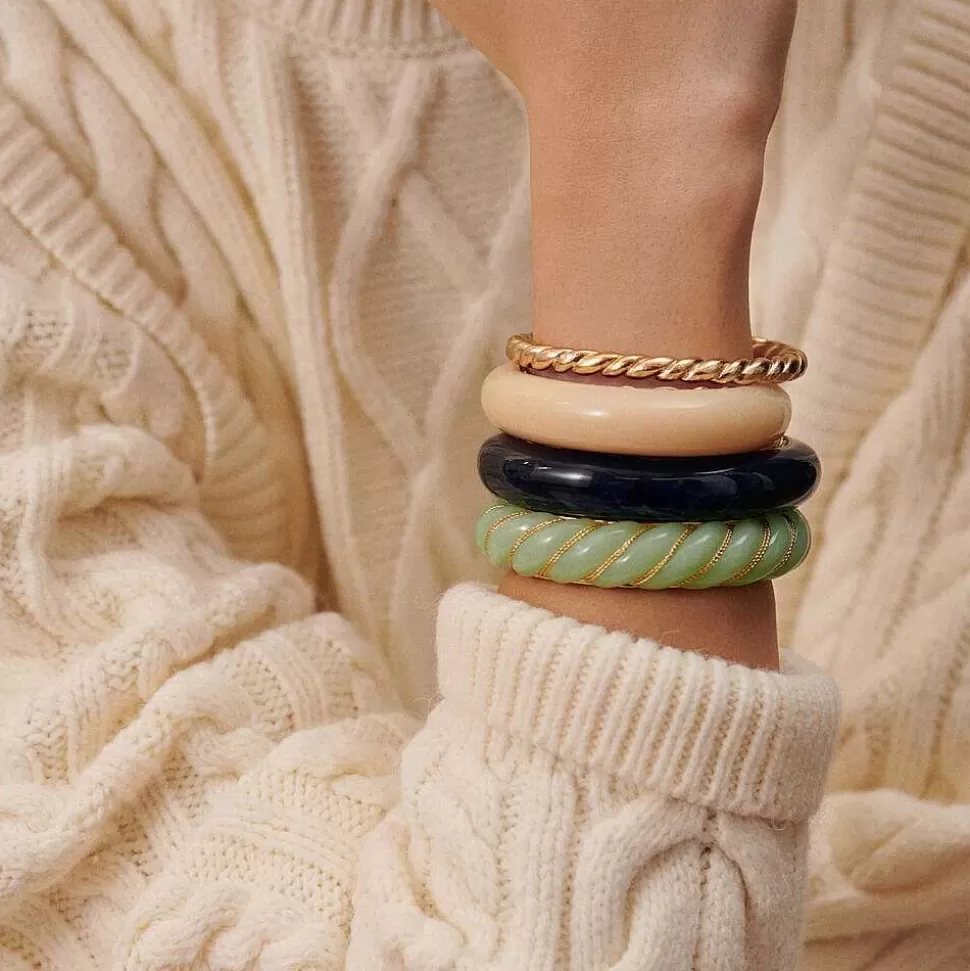 AGATHA Bangle Torsades-Ivory/Gold