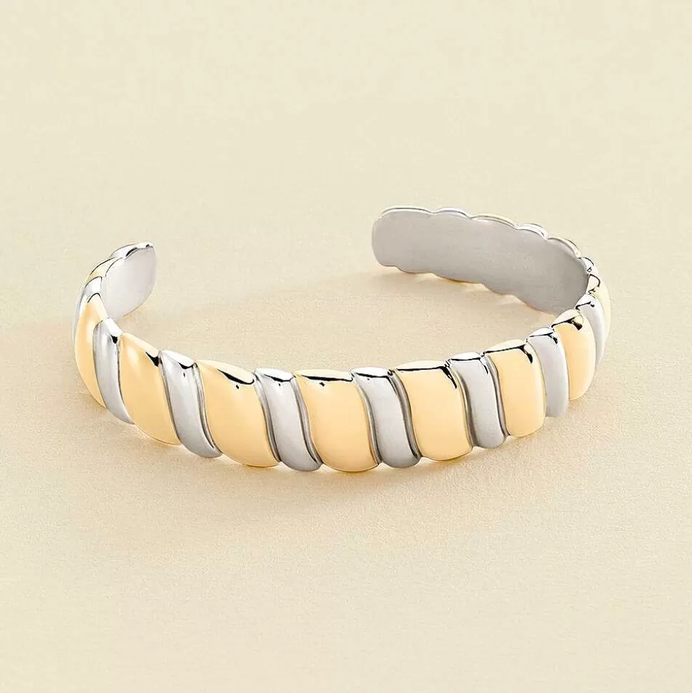 AGATHA Bangle Twist-Silver/Gold