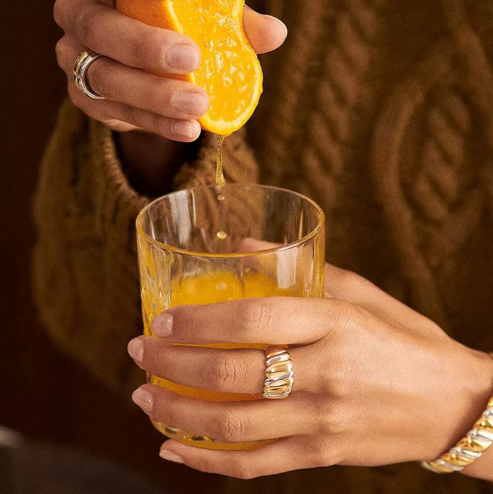 AGATHA Bangle Twist-Silver/Gold