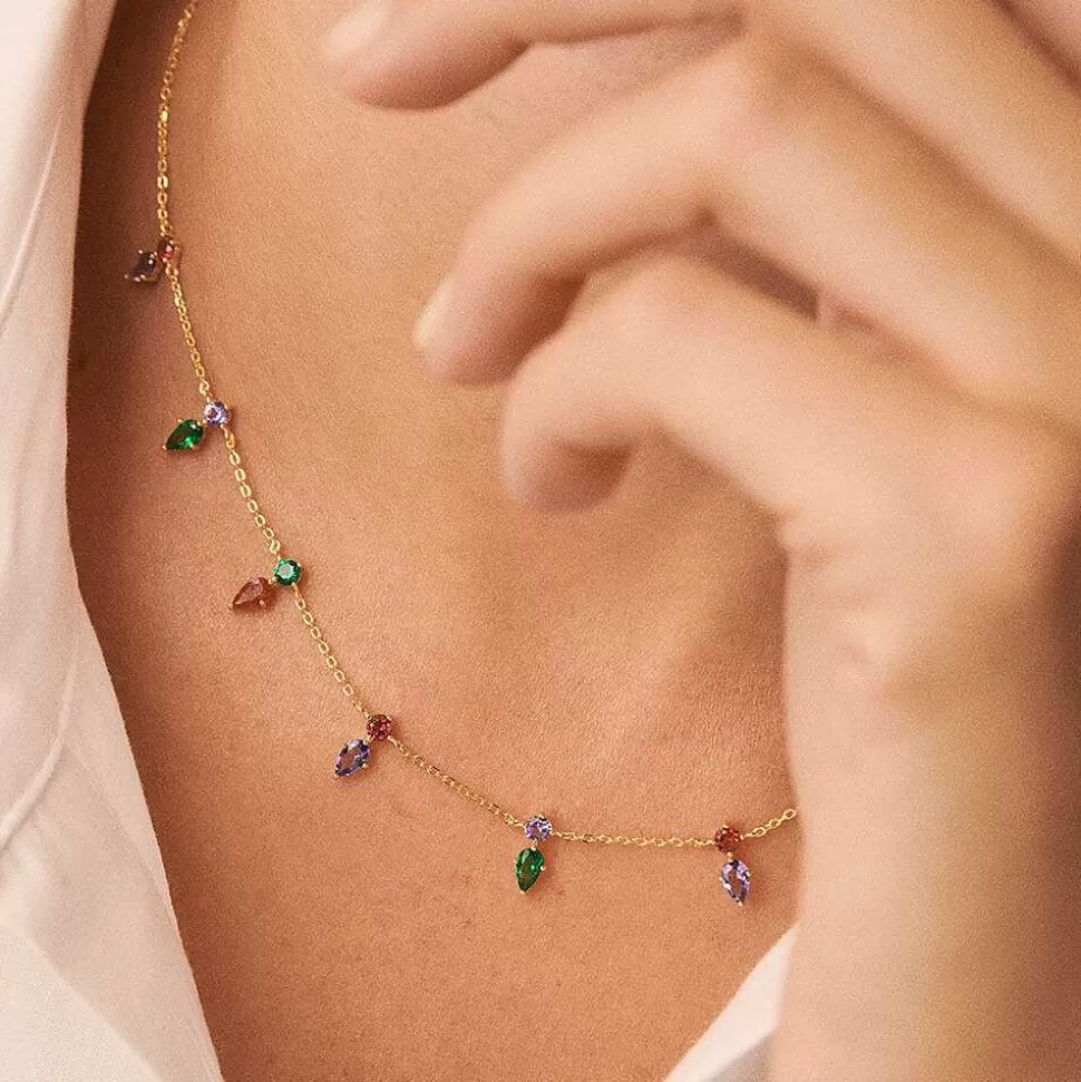 AGATHA Choker Necklace Astre-Multicolor/Gold