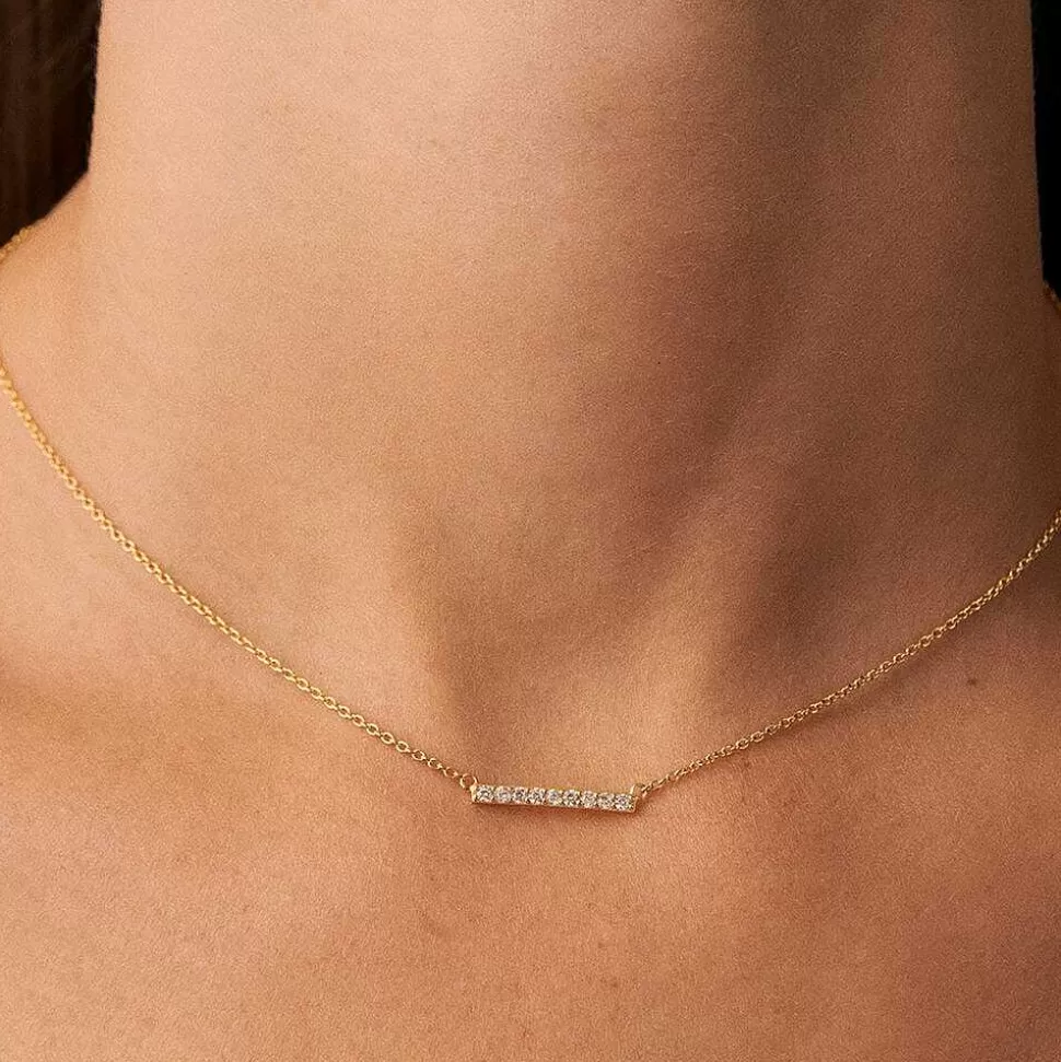 AGATHA Choker Necklace Barshine-Crystal/Golden