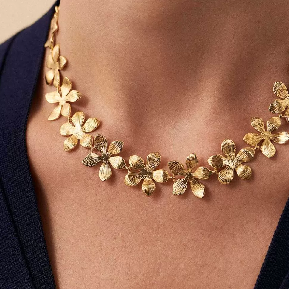 AGATHA Choker Necklace Bloom-Golden