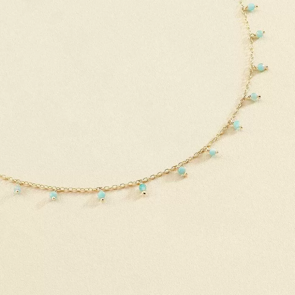 AGATHA Choker Necklace Dangle-Amazonite