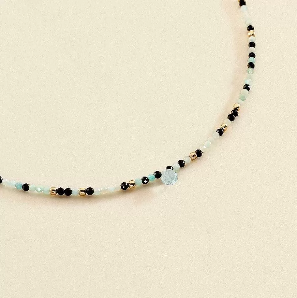 AGATHA Choker Necklace Diamonds-Aquamarine