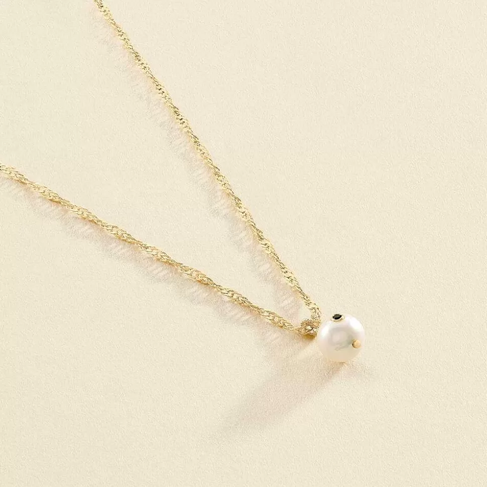 AGATHA Choker Necklace Dione-Pearl/Gold
