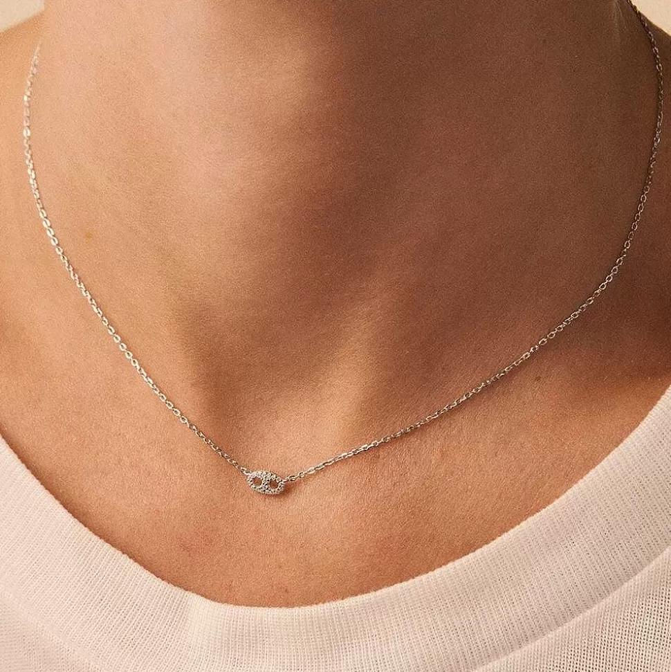 AGATHA Choker Necklace Etreinte-Crystal/Silver