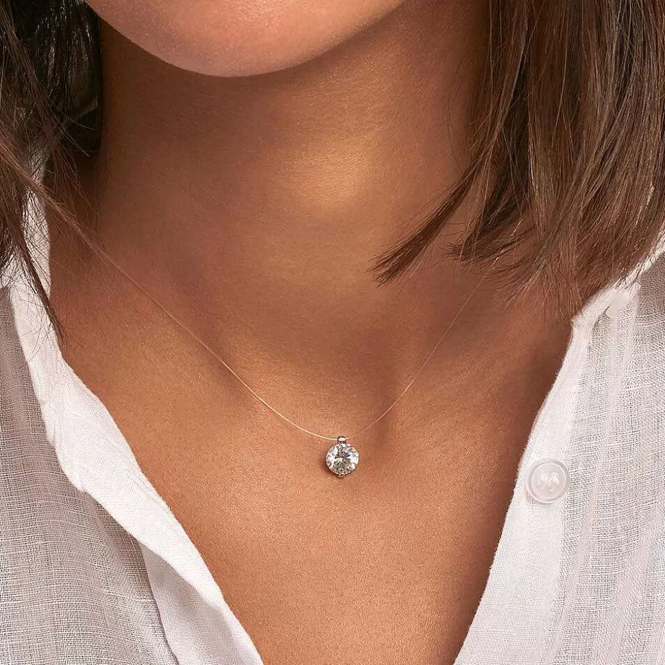 AGATHA Choker Necklace Fil Magique-Crystal/Silver