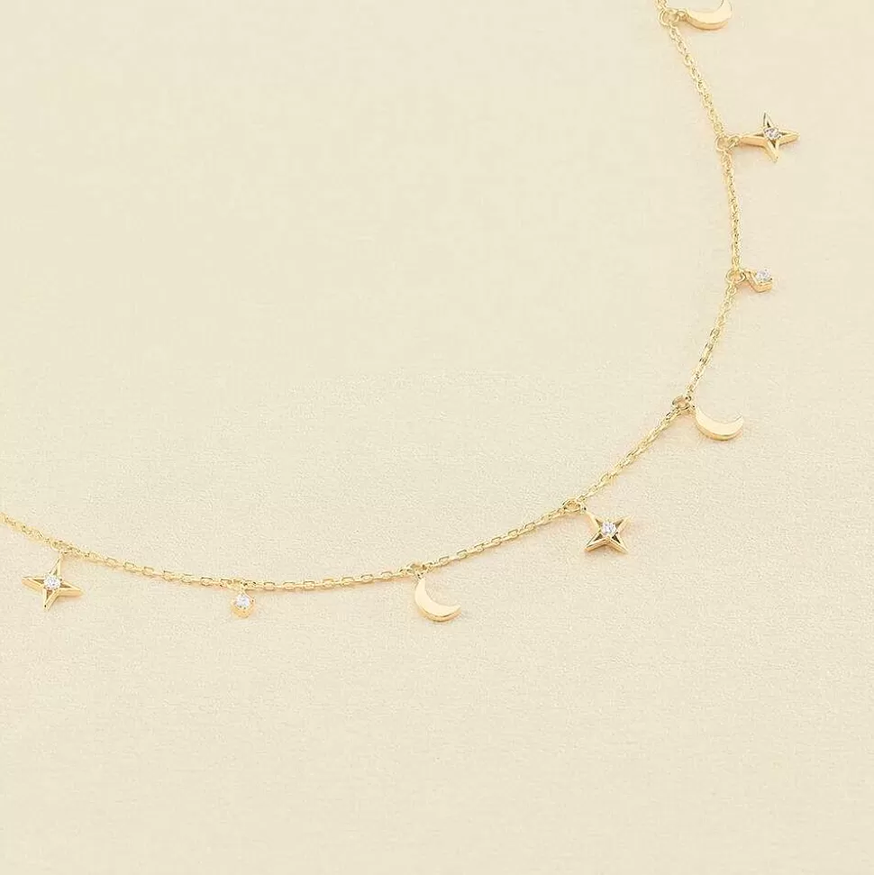 AGATHA Choker Necklace Galaxy-Crystal/Golden
