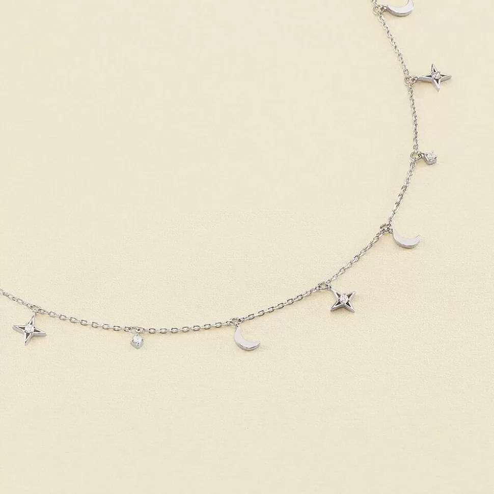 AGATHA Choker Necklace Galaxy-Crystal/Silver