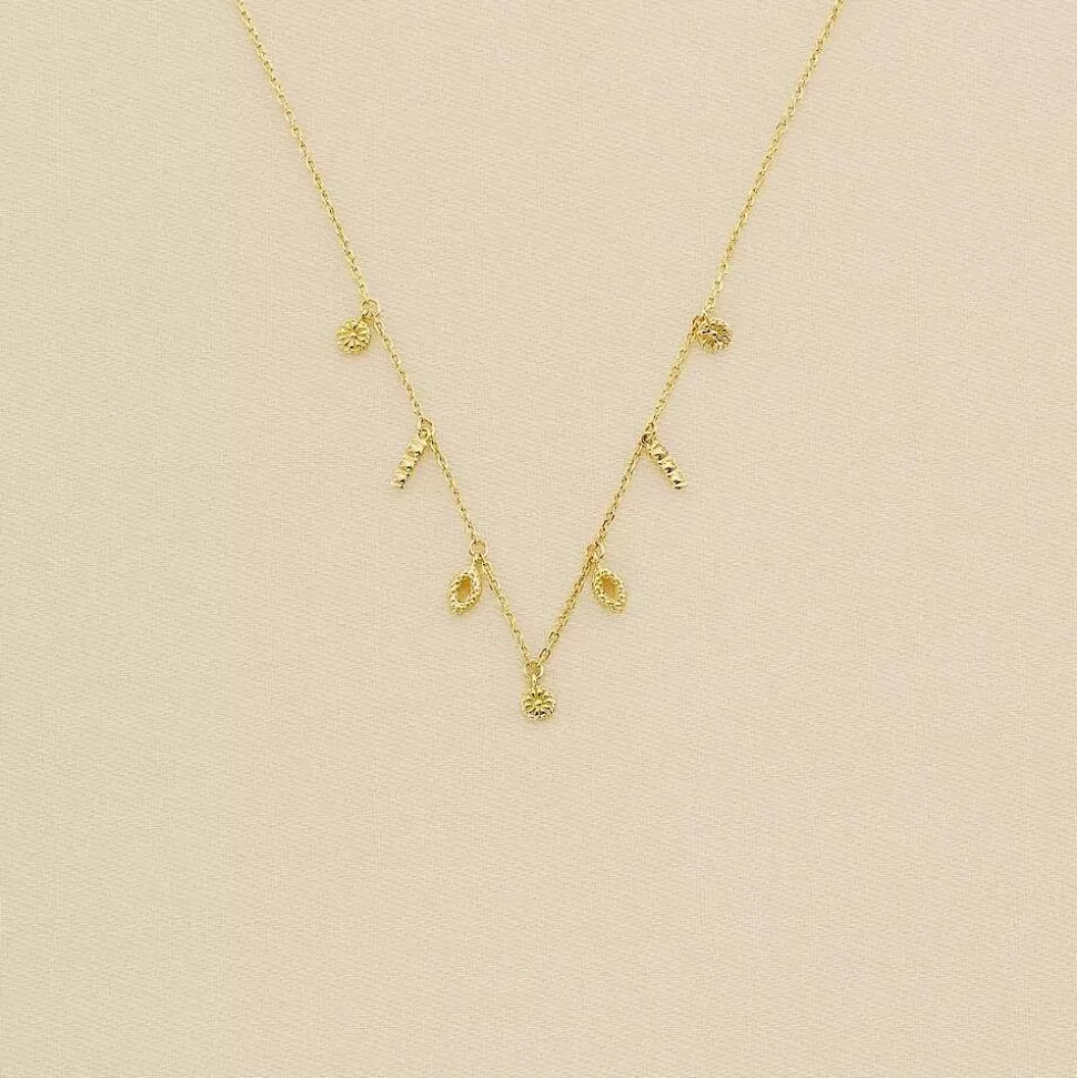 AGATHA Choker Necklace Lucky Eye-Green/Golden