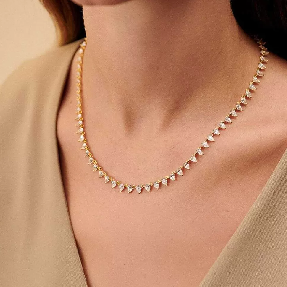 AGATHA Choker Necklace Olimpia-Crystal/Golden