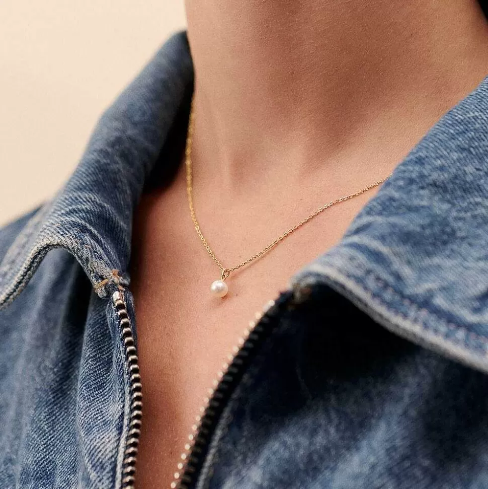 AGATHA Choker Necklace Perlys-Pearl/Gold
