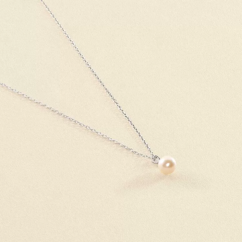 AGATHA Choker Necklace Perlys-Pearl/Silver