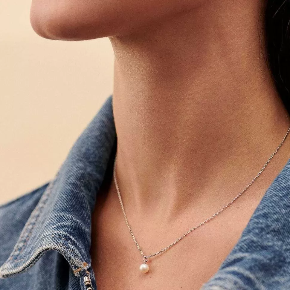 AGATHA Choker Necklace Perlys-Pearl/Silver