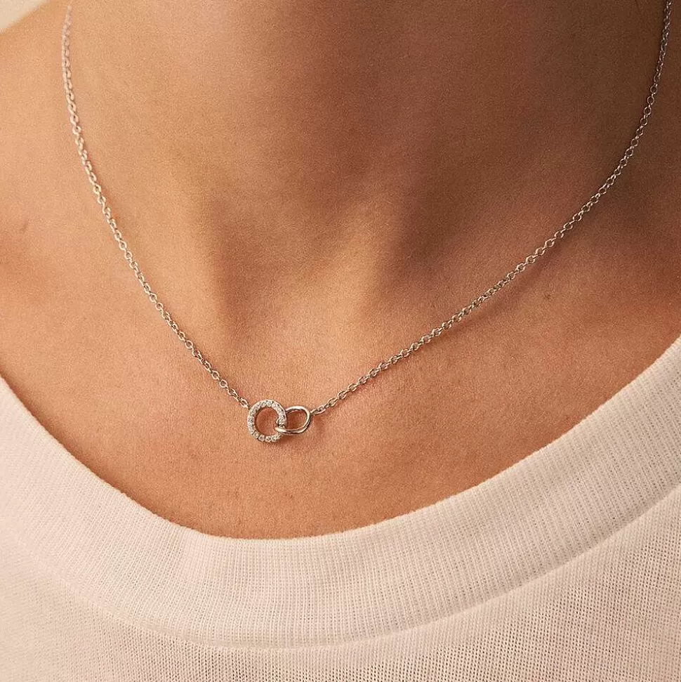 AGATHA Choker Necklace Rondou-Crystal/Silver