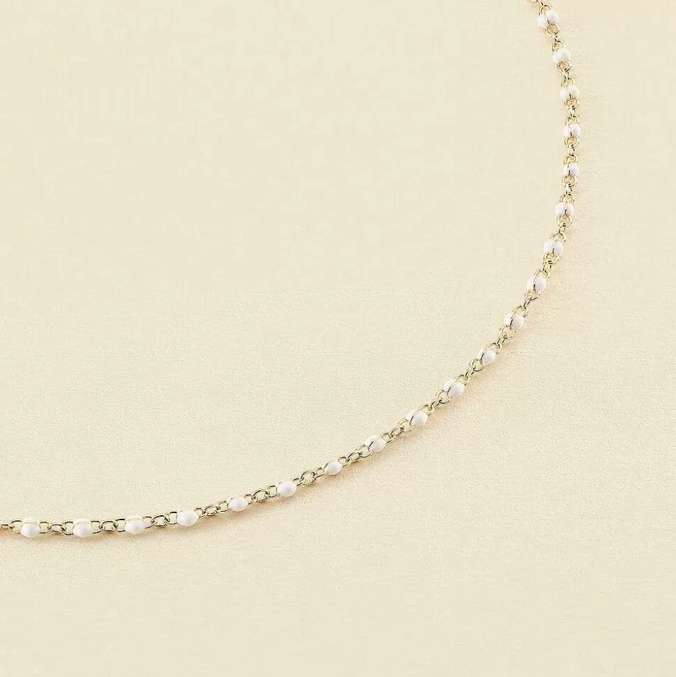 AGATHA Choker Necklace Smarty-White/Gold