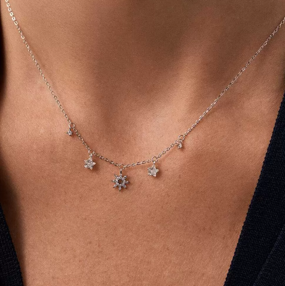 AGATHA Choker Necklace Spaceag-Crystal/Silver