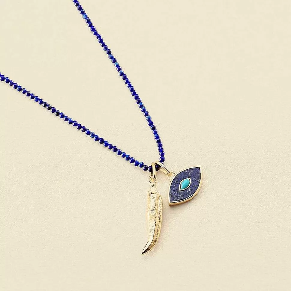 AGATHA Choker Necklace Talismans-Lapis