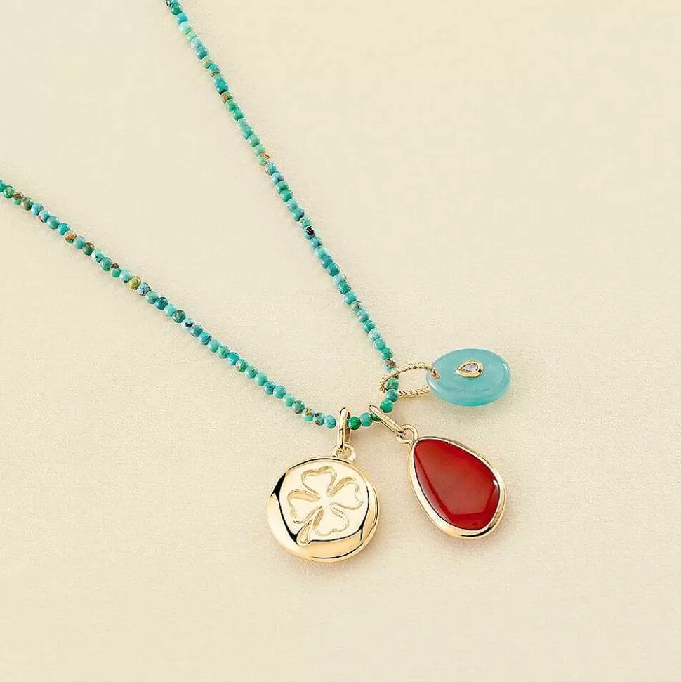 AGATHA Choker Necklace Talismans-Turquoise