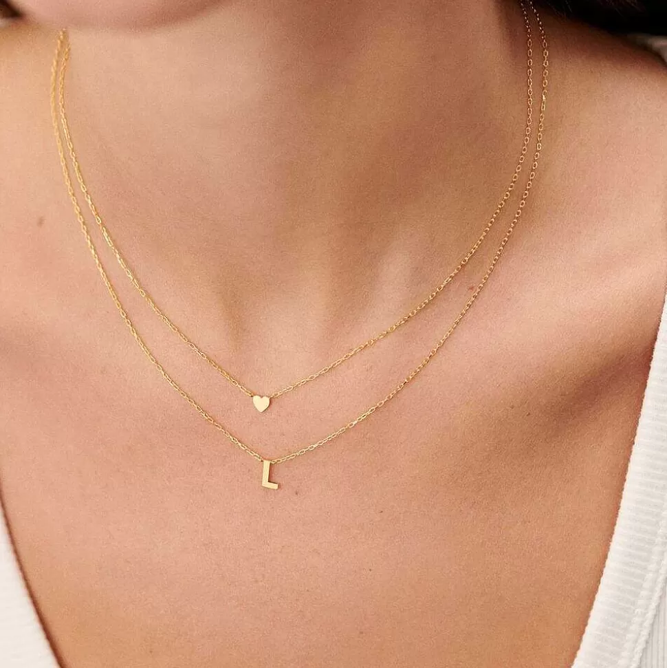 AGATHA Choker Necklace With Love-Golden