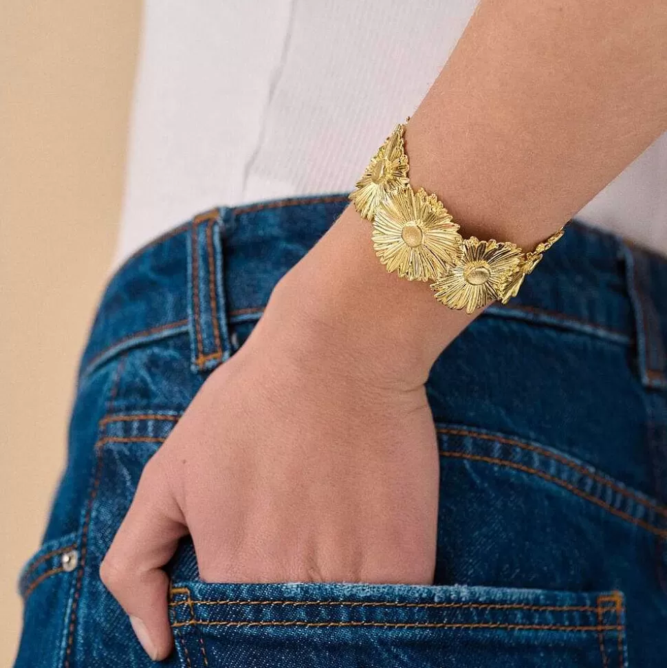 AGATHA Cuff Blossom-Golden