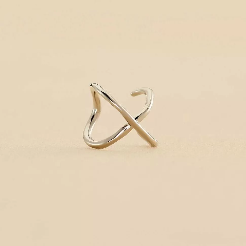 AGATHA Ear Cuff Cruzado-Silver