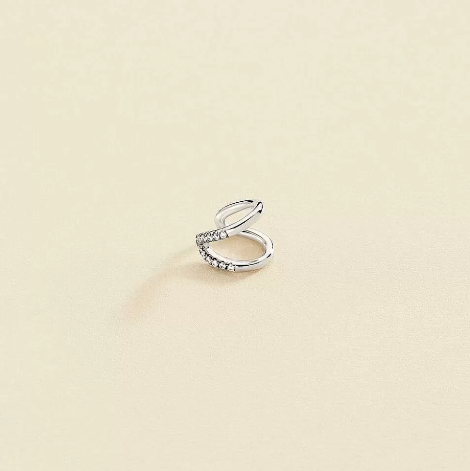 AGATHA Fake Piercing Sorela-Crystal/Silver