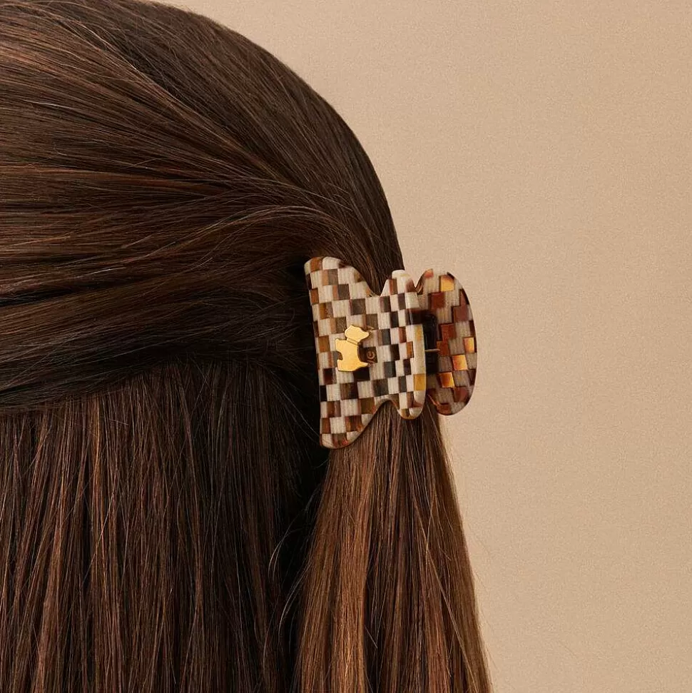 AGATHA Hair Accessory Damier-Beige