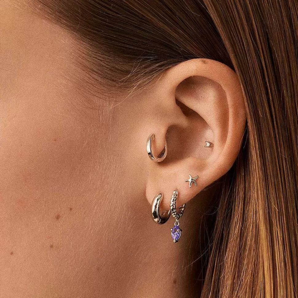 AGATHA Hoop Piercing Criolla-Silver