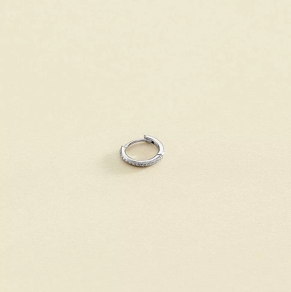 AGATHA Hoop Piercing Dentado-Silver
