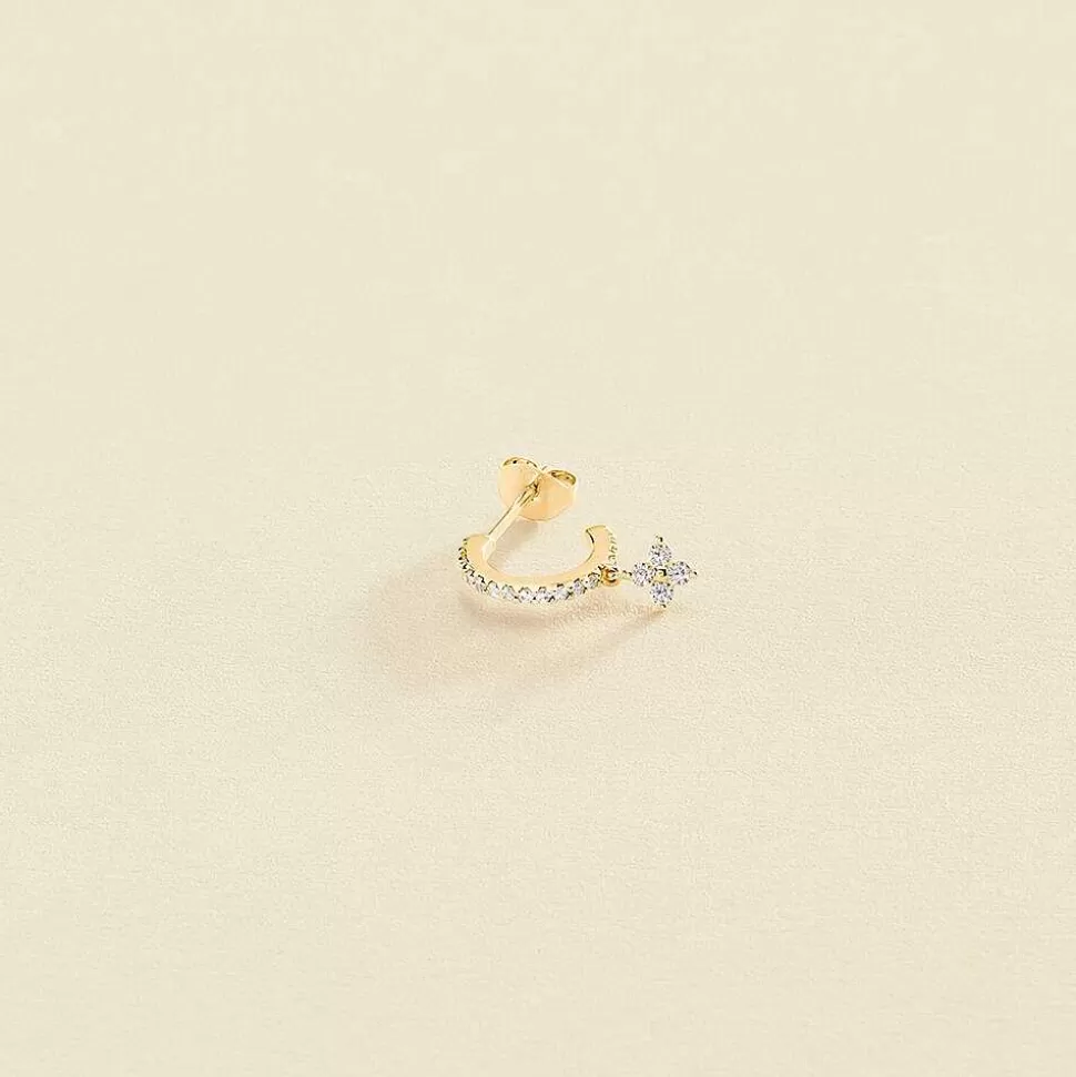 AGATHA Hoop Piercing Diamstar-Crystal/Golden