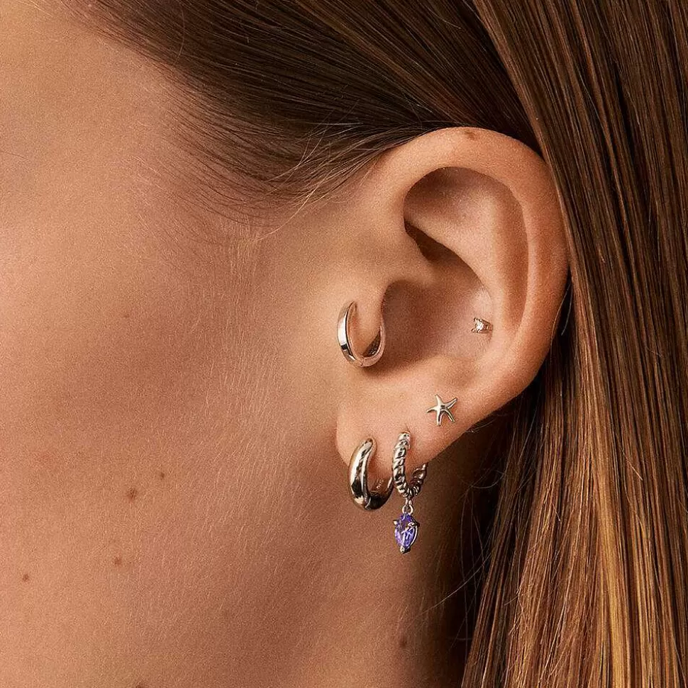 AGATHA Hoop Piercing Dodue-Silver
