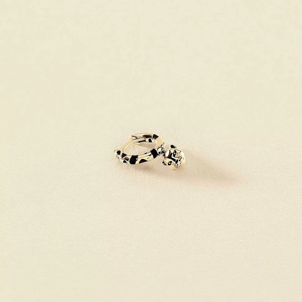 AGATHA Hoop Piercing Leopard-Black/Gold