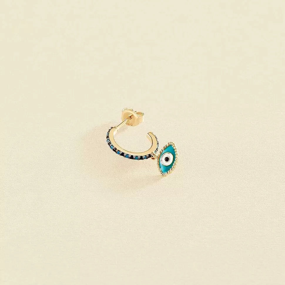 AGATHA Hoop Piercing Mix& Match-Blue/Silver
