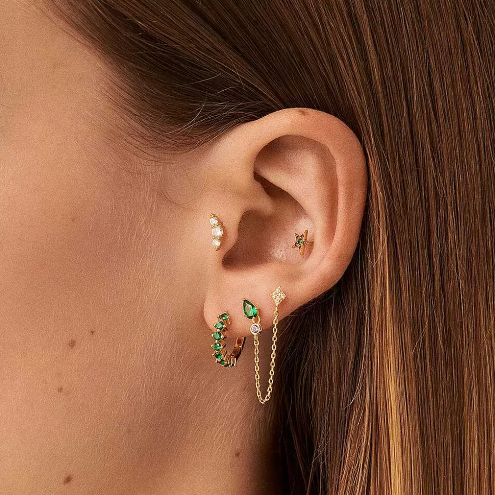 AGATHA Hoop Piercing Radiante-Green