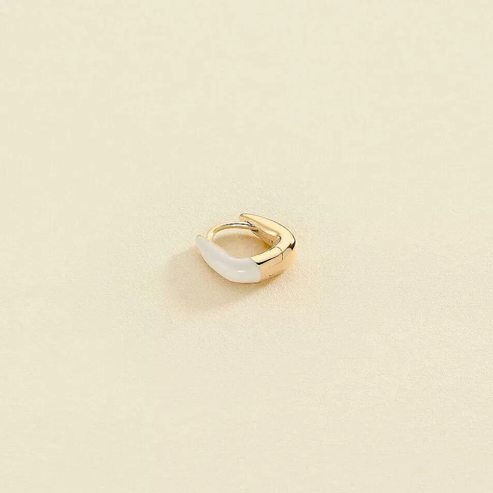 AGATHA Hoop Piercing Suzette-White/Gold