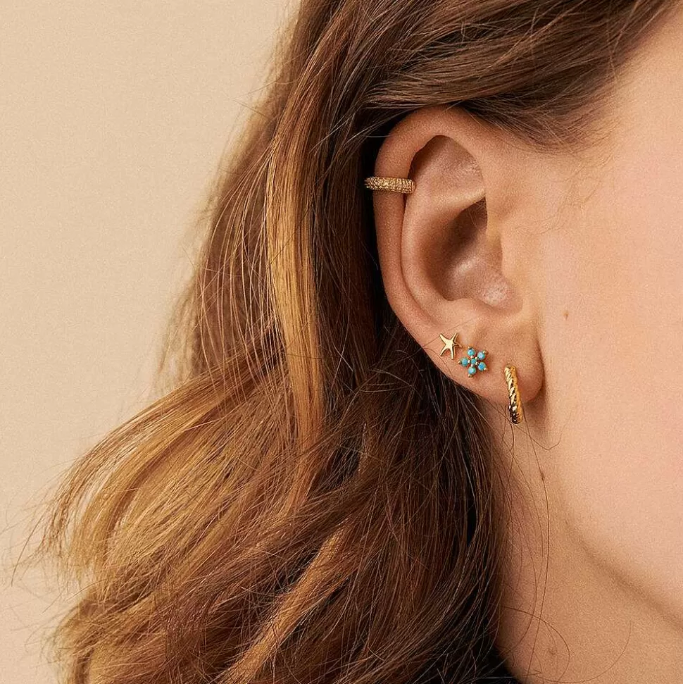 AGATHA Hoop Piercing Tressee-Golden