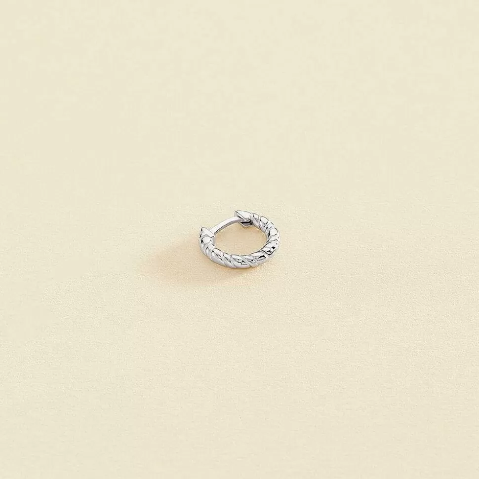 AGATHA Hoop Piercing Tressee-Silver