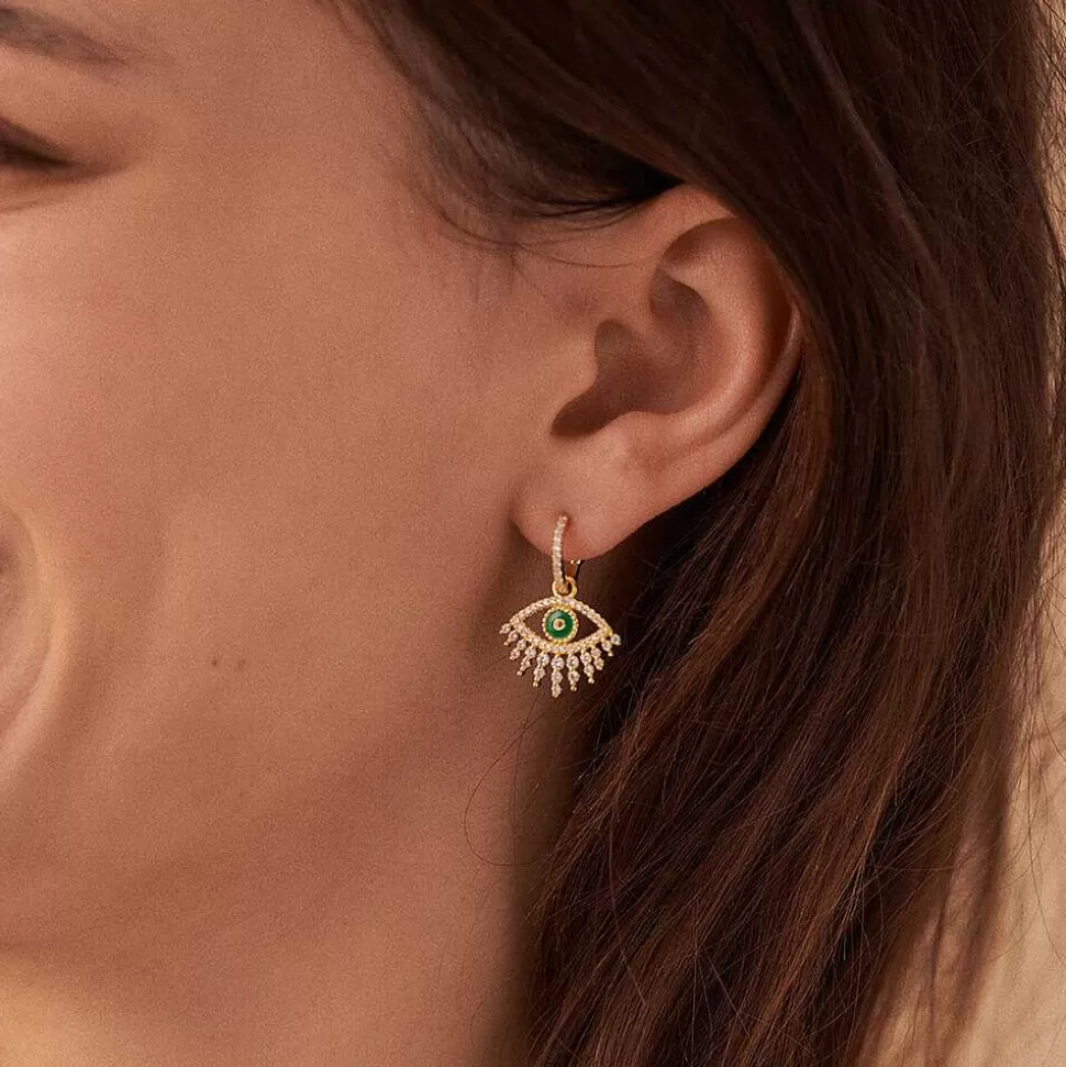 AGATHA Hoops Lucky Eye-Green/Golden