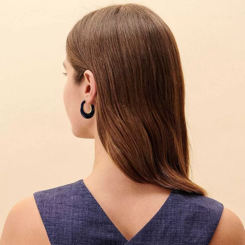 AGATHA Hoops Torsades-Blue/Gold