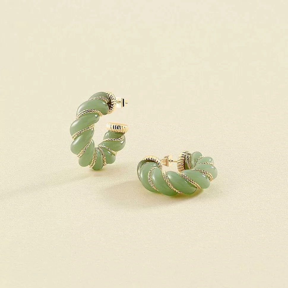 AGATHA Hoops Torsades-Green/Golden