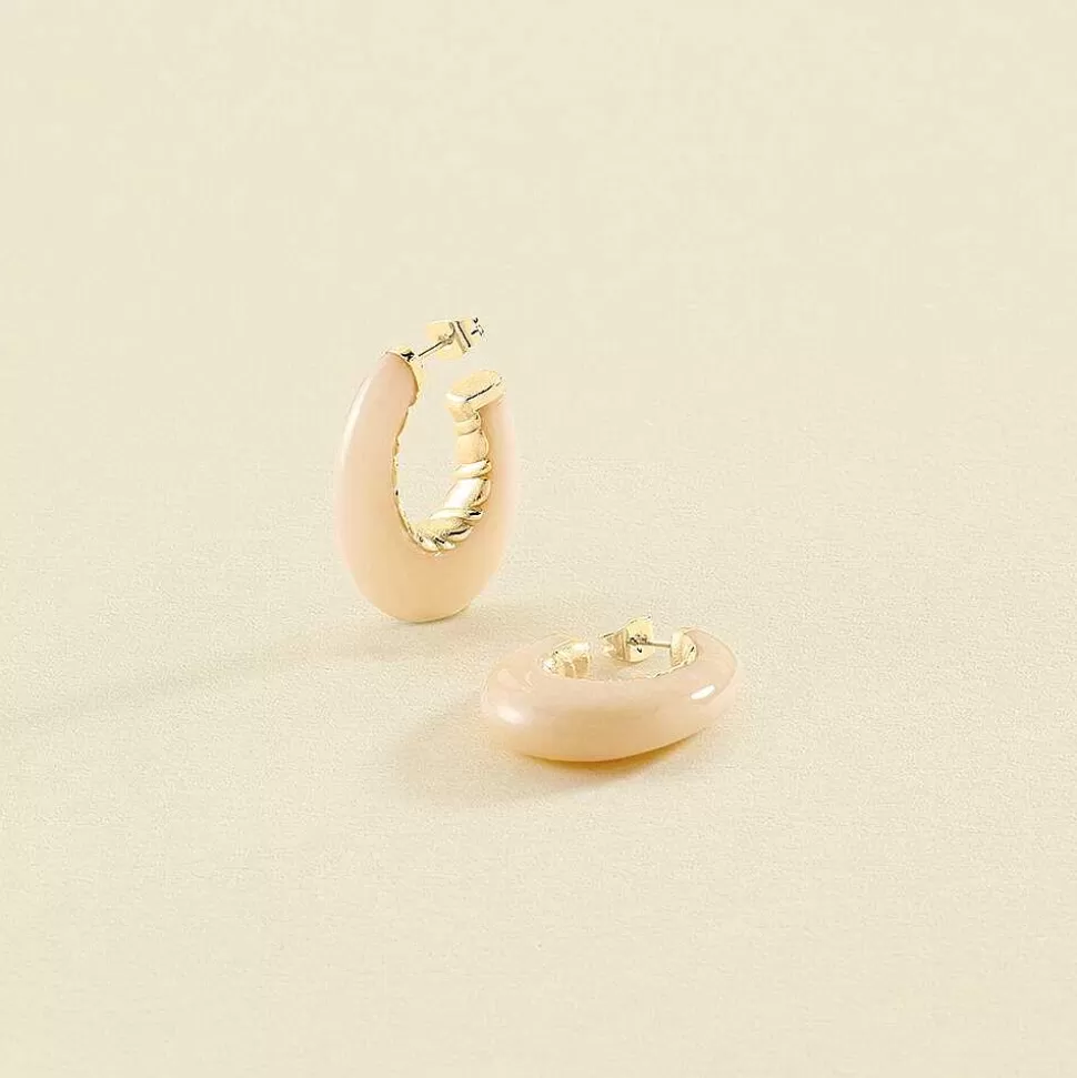 AGATHA Hoops Torsades-Ivory/Gold