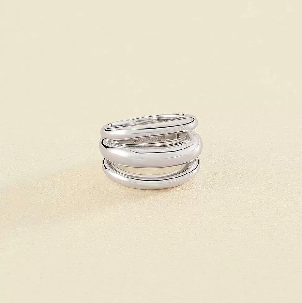 AGATHA Large Ring Trijonc-Silver