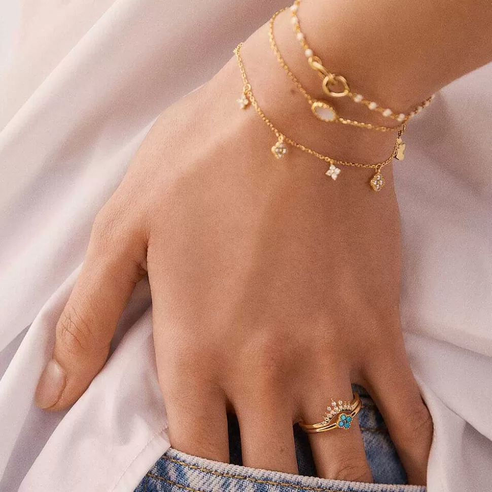 AGATHA Link Bracelet Beloved-Crystal/Golden
