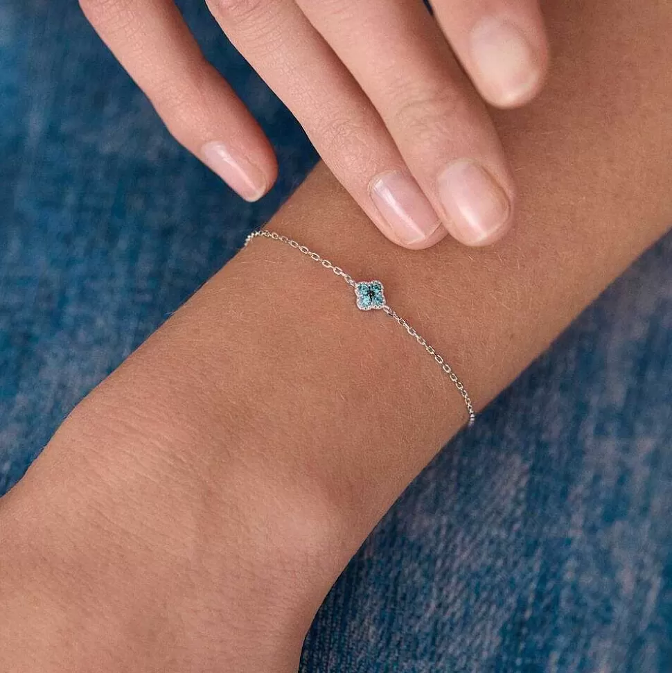 AGATHA Link Bracelet Beloved-Silver/Blue Green