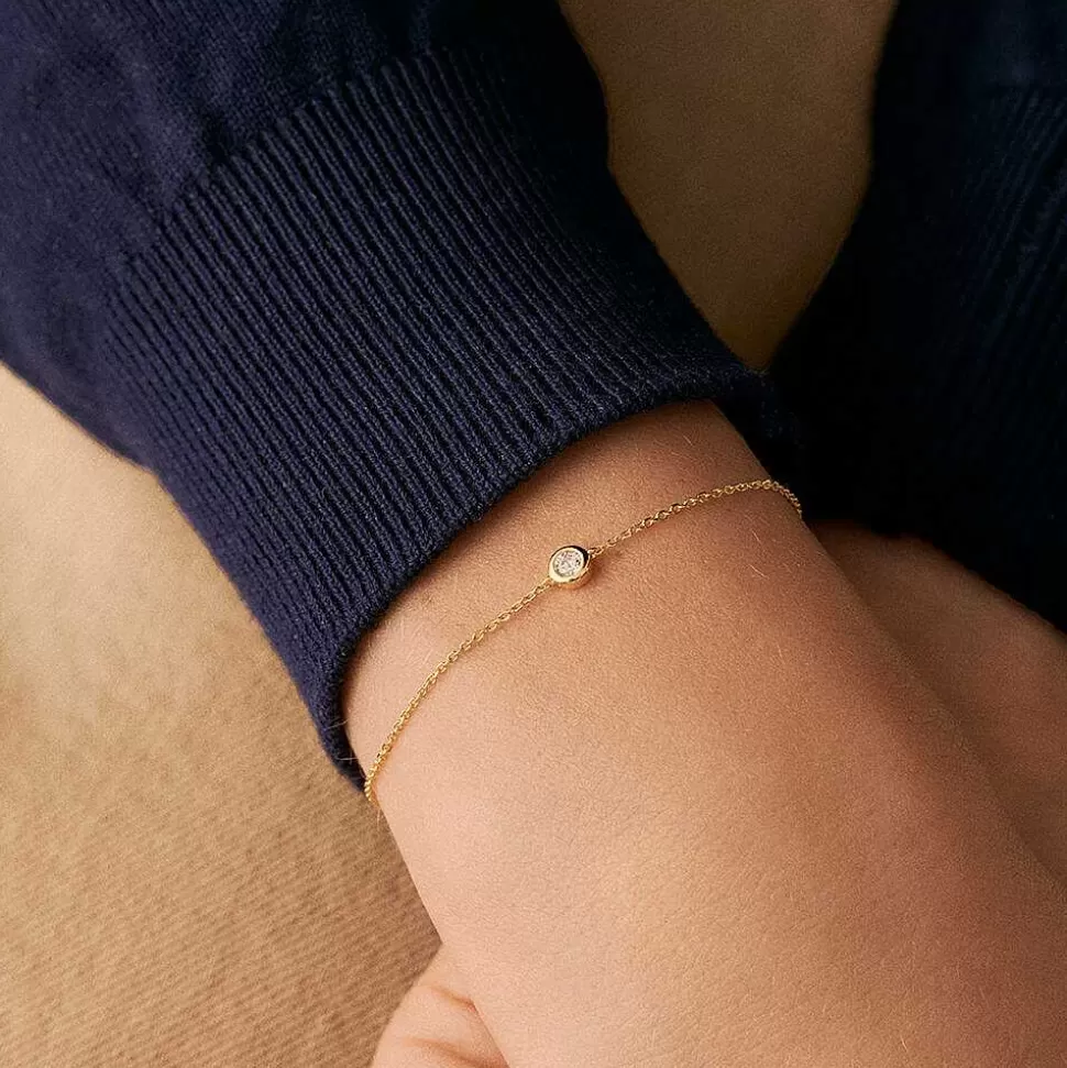AGATHA Link Bracelet Brillant-Crystal/Golden